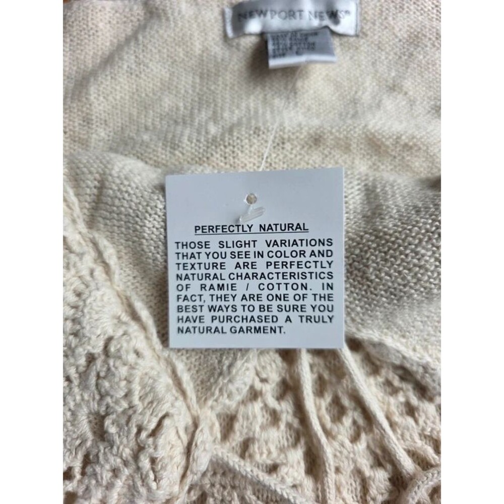NWT Vintage Crochet Halter Top - Size L Cottagecore Lace Tie Neck - Size L - Picture 6 of 6